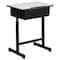 Flash Furniture Student Desk Open Front Student Desk, Gray, 17-3/4" D X 28-1/4" to 31-1/2" H, 23.5" W X Grey YU-YCY-046-GG - alternate 5